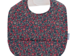 Coated fabric bib camelias rubis