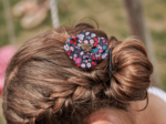 Flower petal hair slide small  romance fleurie