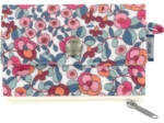 zipper pouch card purse boutons rose