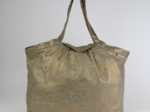 Pleated tote bag - Medium size gold large corduroy