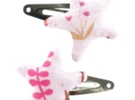 Star hair-clips herbier rose