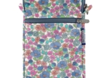 Quilted phone pocket pastel fleuri