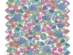 Coated fabric pastel fleuri