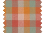 Cotton fabric ex2552 rust green tartan checks