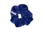 Small scrunchie blue navy velvet