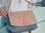 Square flap of saddle bag  mille et une fleurs