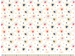 Cotton fabric ex2307 multicolor hearts