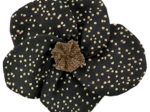 Flower petal hair slide small  glitter black