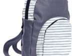 Children rucksack striped blue gray glitter