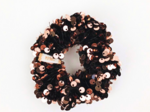 Small scrunchie bronze sequins