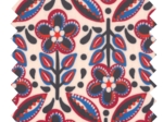 Coated fabric ex2474 blue red folkflower