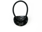  Oval Jewel Hair Tie pearl black