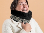 Adult Fur scarf snood forêt de plumes