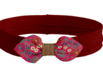 Jersey knit baby headband badiane framboise