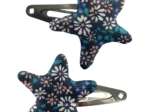 Star hair-clips paquerette marine