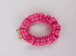 Mini Scrunchie neon pink gingham