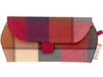 Glasses case ruby lurex tartan