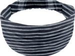 Headscarf headband- child size striped silver dark blue
