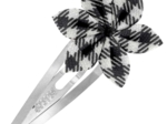 Star flower hairclip vichy noir