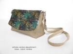 Flap of shoulder bag palmia emeraude