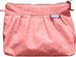 Pleated clutch bag powdered gold triangle