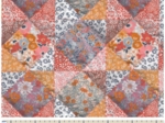 Cotton fabric ex2360 coral patchwork