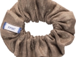 Small scrunchie copper linen