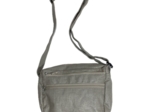 Base of small saddle bag silver linen