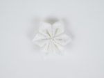 Star flower hairslide starry white english embroidery 