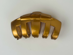 Large Rounded Hair Clip lacquered gold