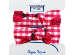 Small elastic bows ladybird gingham