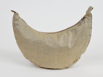 Half-moon bag golden linen