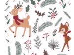 Cotton fabric ex2346 christmas animals ecru