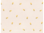 Cotton Fabric ex2625 off-white gauze embroidered lemons