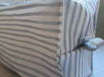 Cotton fabric striped blue gray glitter
