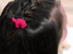 Elephant clip fuschia