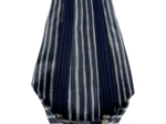 Double compartment school kit striped silver dark blue