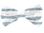 Ribbon bow hair slide striped blue gray glitter
