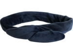 Wire headband retro navy velvet