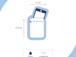 Quilted phone pocket toile de biche