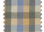 Cotton fabric ex2551 camel blue tartan checks