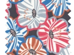 Jersey fabric anémones rayées