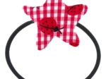 Pony-tail elastic hair star ladybird gingham