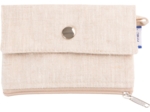 zipper pouch card purse  glitter linen