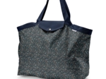 Tote bag with a zip paquerette marine