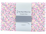 1 m fabric coupon pink and green flowers
