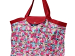 Tote bag with a zip kokeshis