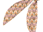 Long tail scrunchie ikat ocre