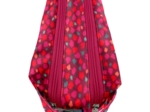 Double compartment school kit pompons cerise