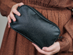 Belt bag glitter black
